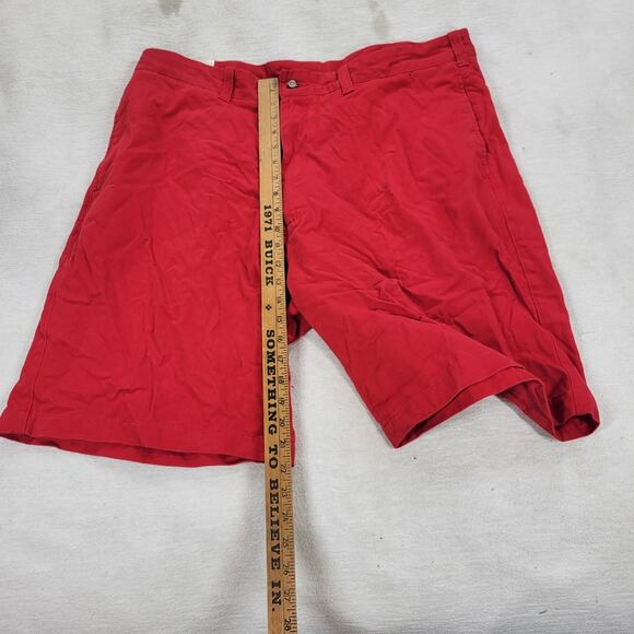 Vintage Savane Shorts Mens Sz 40 Red 100% Cotton Workwear Chino Summer Spring - Picture 5 of 14